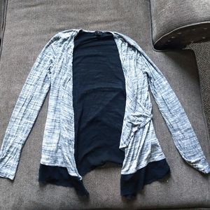 Gray and black cardigan
